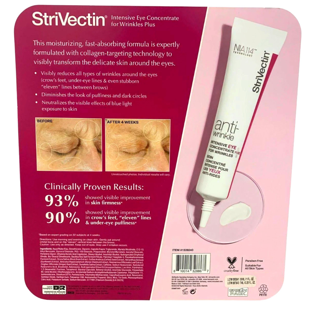 StriVectin Intensive Eye Concentrate for Wrinkles Plus - 2 Pack - Brand New - Picture 2 of 5